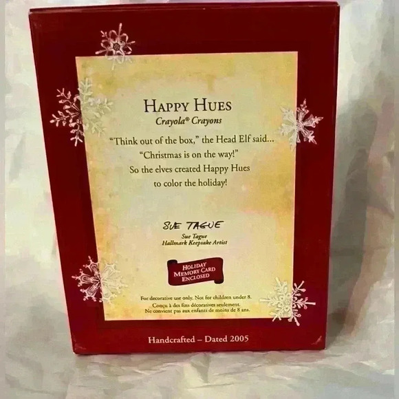 Hallmark Keepsake Christmas 2005 HAPPY HUES Crayola Crayon Reindeer Ornament NEW - Picture 6 of 6